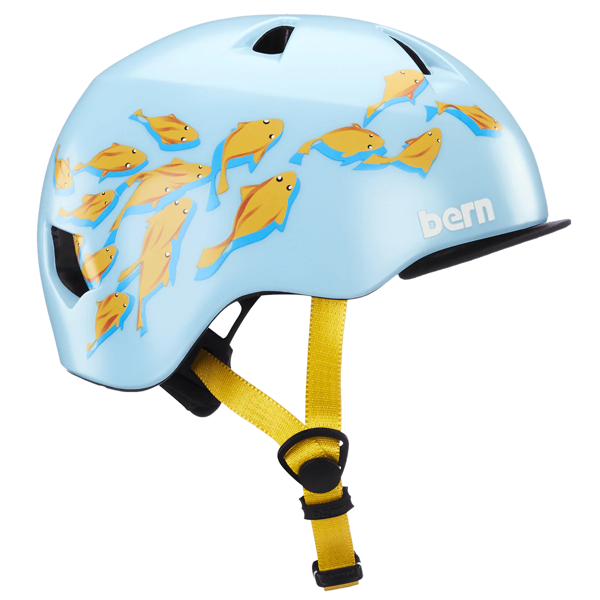 Bern Tigre Youth Helmet - Satin Blue Goldfish - Image 6